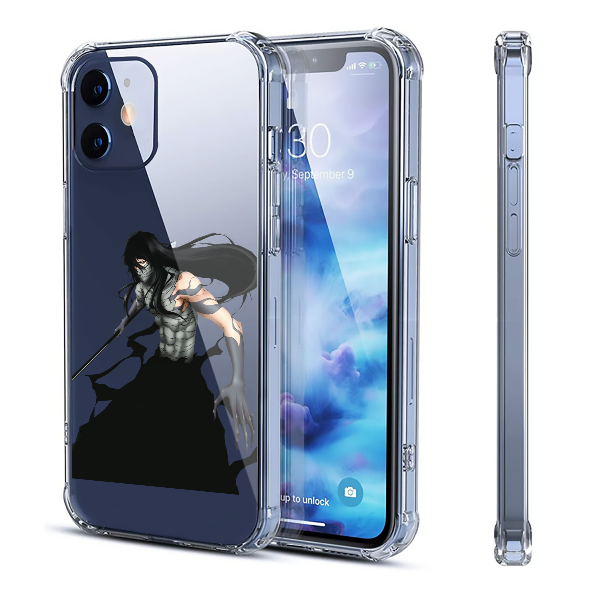 ブリーチ 黒崎一護（くろさき いちご）BLEACH Kurosaki Ichigo 【iPhone 12シリーズ対応】透明スマホケース（クリアソフトケース）